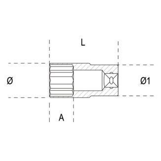 Zwölfkant-Steckschlüssel Lange BETA 900MB-L 5 - 2