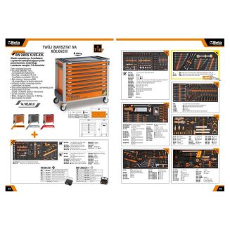 Werkzeugwagen mit 9 Schubladen,  mit Kippschutzsystem, langes Modell,  mit Werkzeugsatz, 716 Teile BETA WORKER BW2400SXLO9/E-XXL - 4