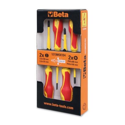 Slim-Schraubendrehersatz 4-Teilig BETA 1273MQF/D4