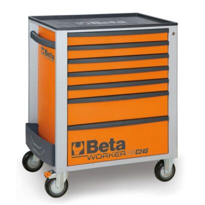 Werkzeugwagen mit 7 Schubladen,  mit Werkzeugsatz, 309 Teile BETA WORKER BW2400S/O7/E-M