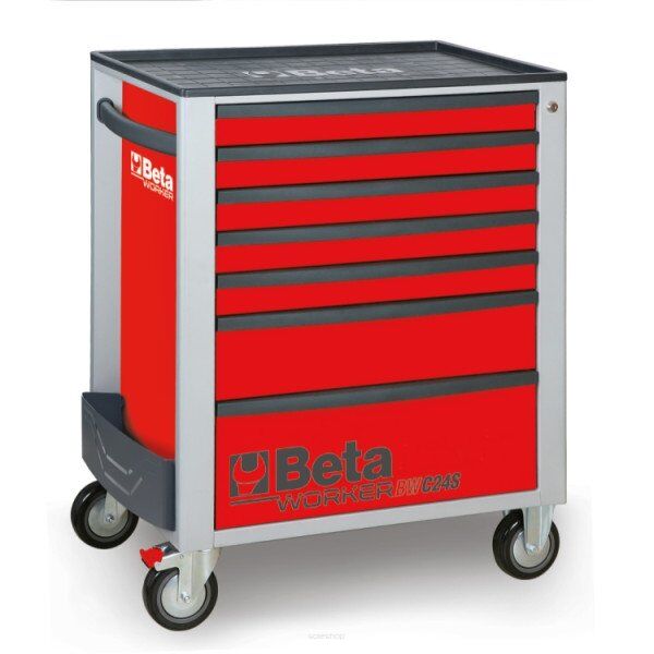 Werkzeugwagen mit 7 Schubladen,  mit Werkzeugsatz, 309 Teile BETA WORKER BW2400S/R7/E-M