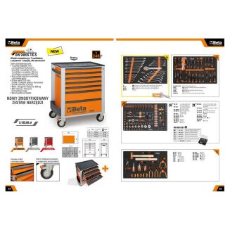 Werkzeugwagen mit 7 Schubladen,  mit Werkzeugsatz, 240 Teile BETA WORKER BW 2400S/O7/E-S - 4