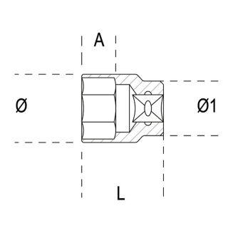 Zwölfkant-Steckschlüssel BETA 928B/19 - 2