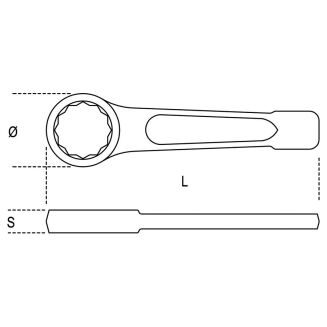 Schlag-Ringschlüssel BETA 78AS/1.1/16 - 2