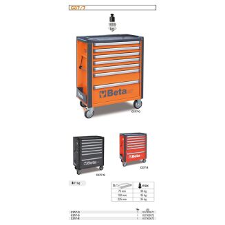 Werkzeugwagen mit 7 Schubladen BETA C37/7/-G - 4