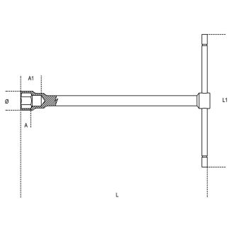 Sechskant-Steckschlüssel T-Griff BETA 950/6 - 5