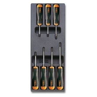 Werkzeugwagen mit 7 Schubladen und 197 Werkzeugen, orange BETA 2400S7/POL4/O - 16