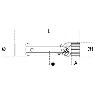 Doppelsteckschlüssel Zwölfkant BETA 930/6X7 - 2