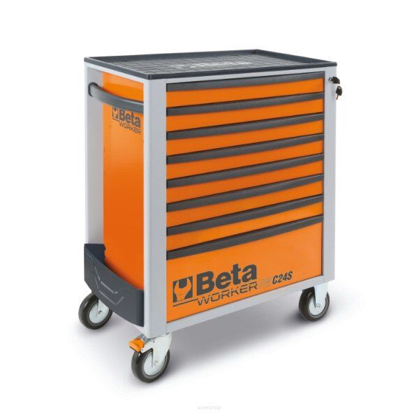 Werkzeugwagen mit 8 Schubladen,  mit Werkzeugsatz, 398 Teile BETA WORKER BW2400S/O8/E-L