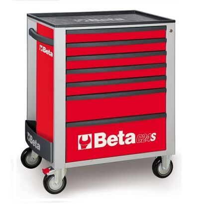 Werkzeugwagen mit 7 Schubladen und 215 Werkzeugen, rot BETA 2400S7/M7/R