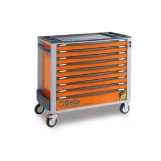 Werkzeugwagen mit 9 Schubladen,  mit Kippschutzsystem, langes Modell,  mit Werkzeugsatz, 487 Teile BETA WORKER BW2400S/R9/E-XL - 2