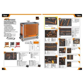 Werkzeugwagen mit 9 Schubladen,  mit Kippschutzsystem, langes Modell,  mit Werkzeugsatz, 487 Teile BETA WORKER BW2400S/R9/E-XL - 4
