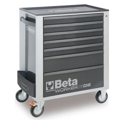 Werkzeugwagen mit 7 Schubladen,  mit Werkzeugsatz, 309 Teile BETA WORKER BW2400S/G7/E-M