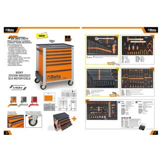 Werkzeugwagen mit 7 Schubladen,  mit Werkzeugsatz, 262 Teile BETA WORKER BW2400S7-O/AUTO - 4