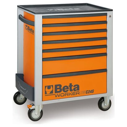 Werkzeugwagen mit 7 Schubladen,  mit Werkzeugsatz, 262 Teile BETA WORKER BW2400S7-O/AUTO